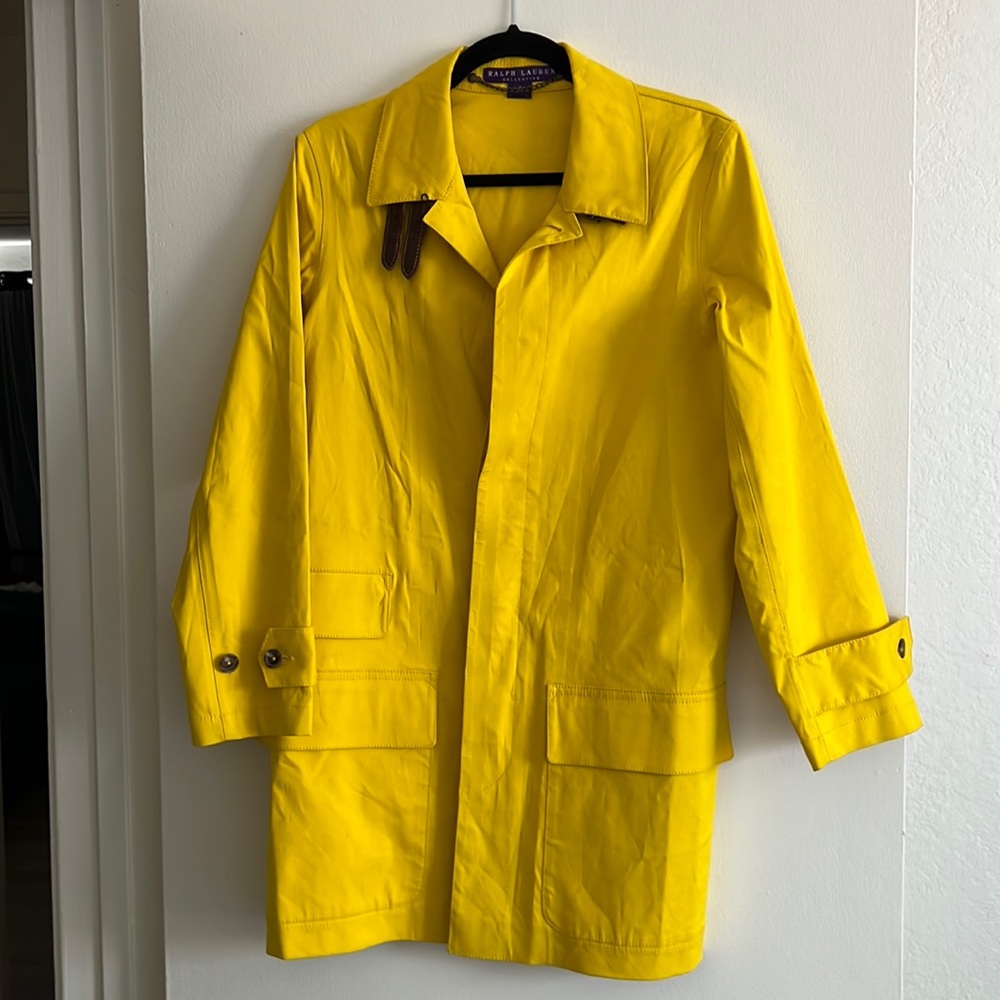 Ralph Lauren Collection yellow rain/trench coat